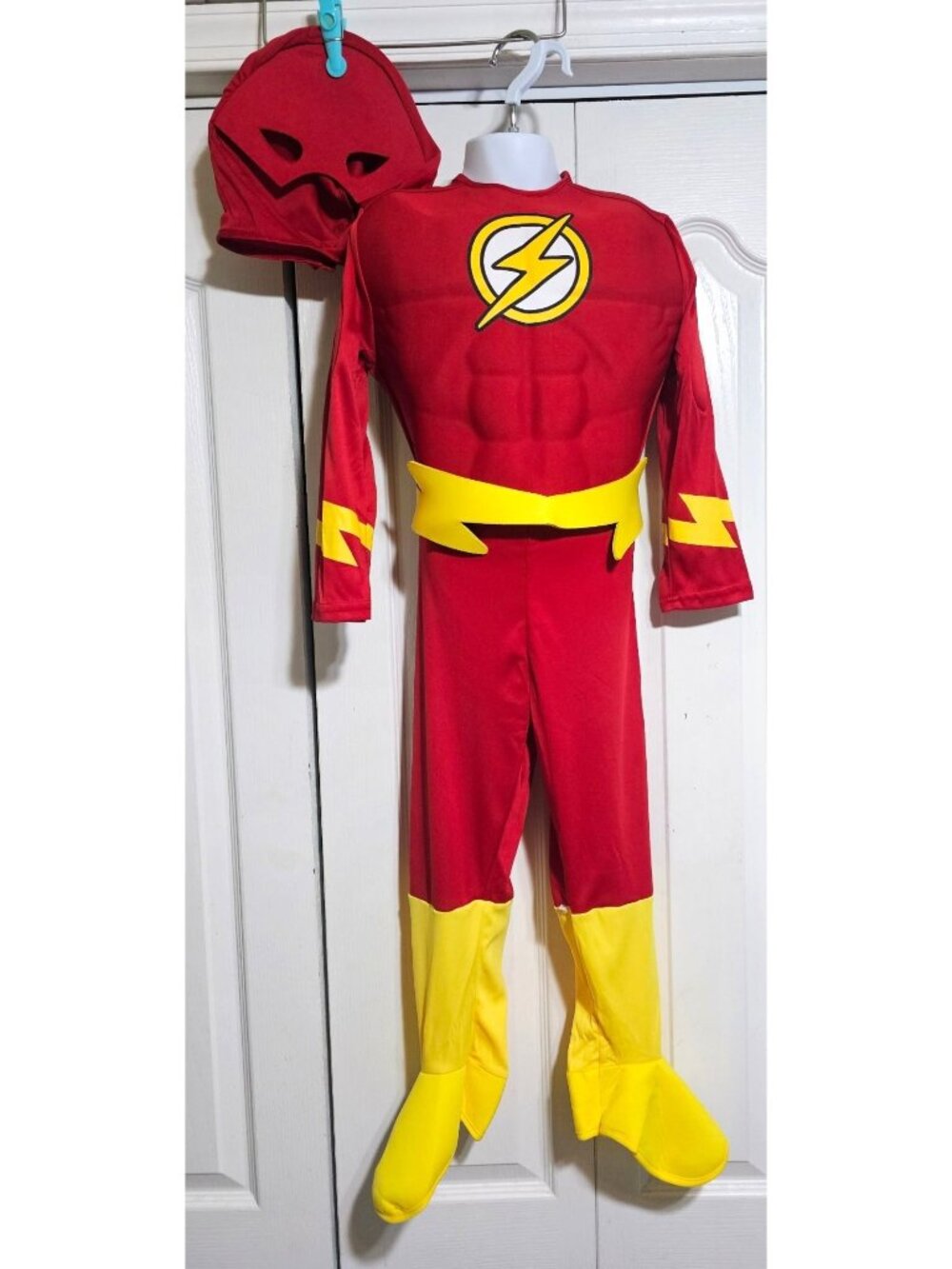 DC Comics The Flash Muscle Costume Boys 4-6 Mask Belt Justice League Superhero